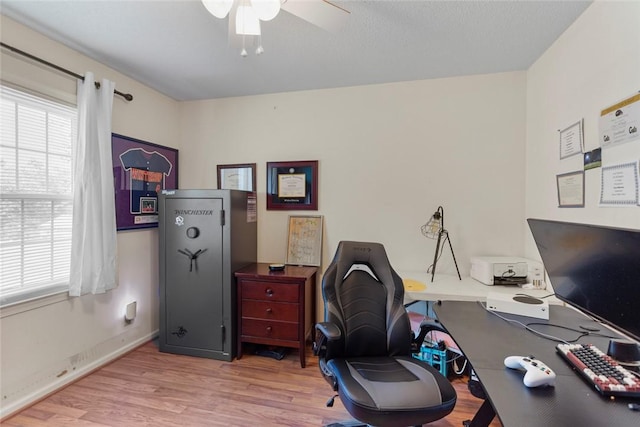 123 Radisson Rd, Seneca, SC 29678 - office with healthy amount of natural light, wood finished floors, and a ceiling fan