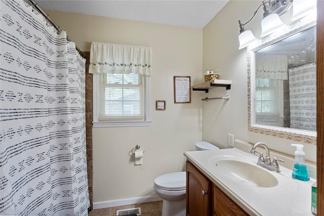 123 Radisson Rd, Seneca, SC 29678 - full bathroom featuring vanity, curtained shower, and tile patterned floors