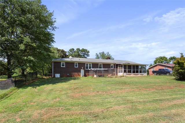 123 Radisson Rd, Seneca, SC 29678 - rear view of property featuring a sunroom and brick siding