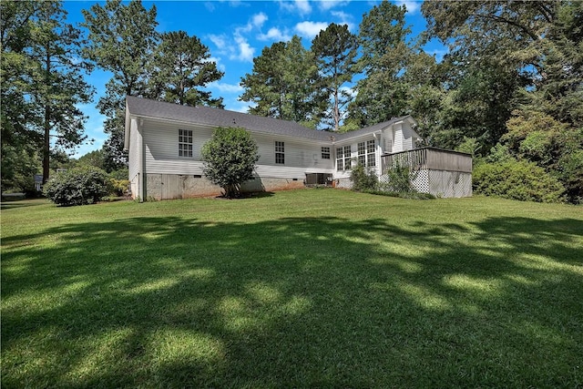 208 Playground Rd, Walhalla, SC 29691 - back of house featuring crawl space, a yard, and a deck