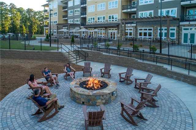 13500 Clemson Blvd Unit 1201Ab, Seneca, SC 29678 - view of patio / terrace featuring an outdoor fire pit
