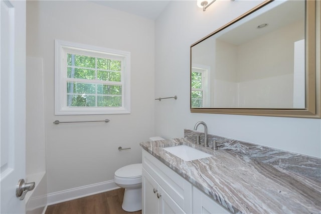 218 W Halfway Branch Rd, Walhalla, SC 29691 - bathroom with vanity, healthy amount of natural light, and wood finished floors