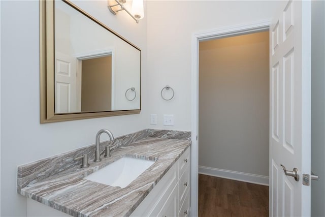 218 W Halfway Branch Rd, Walhalla, SC 29691 - bathroom with vanity and wood finished floors