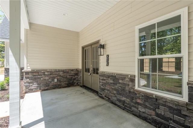 218 W Halfway Branch Rd, Walhalla, SC 29691 - porch featuring french doors
