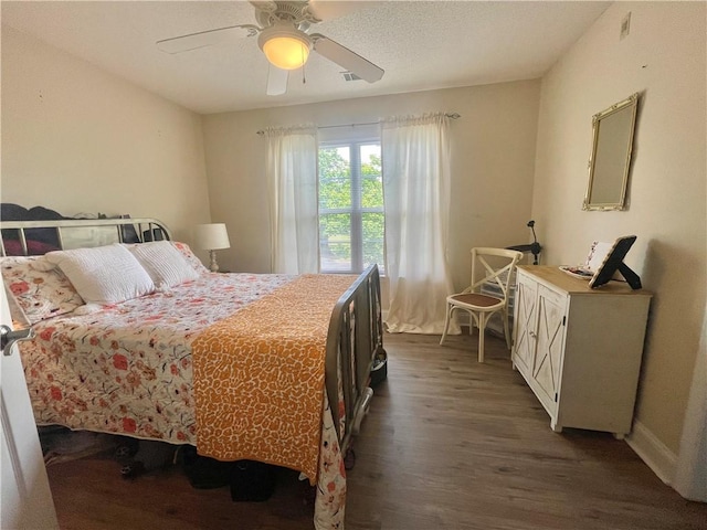 726 Lookover Dr Unit 726, Anderson, SC 29621 - bedroom with dark wood-style flooring and ceiling fan
