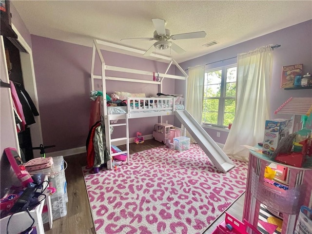 726 Lookover Dr Unit 726, Anderson, SC 29621 - bedroom with wood finished floors, a textured ceiling, and a ceiling fan