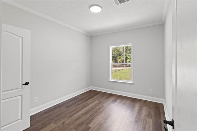 973 Pine Plain Rd, Gaston, SC 29053 - spare room featuring dark wood-style flooring and crown molding