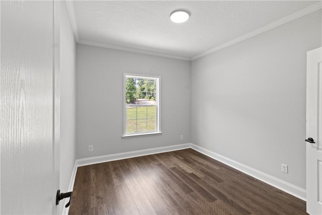 973 Pine Plain Rd, Gaston, SC 29053 - empty room with dark wood-style flooring, crown molding, and a textured ceiling