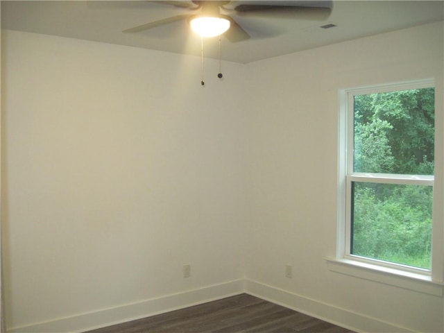203 Ridgecrest Way, Williamston, SC 29697 - spare room featuring dark wood finished floors and a ceiling fan
