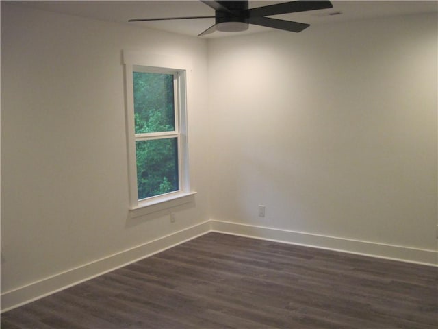 203 Ridgecrest Way, Williamston, SC 29697 - empty room featuring dark wood finished floors and ceiling fan