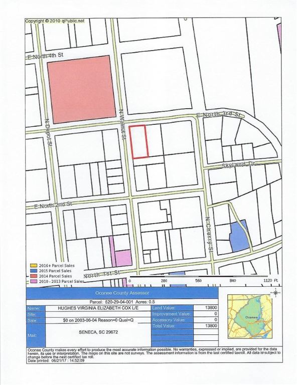 0 E N 3rd Street Corner Of Walnut St., Seneca SC, 29678 land for sale