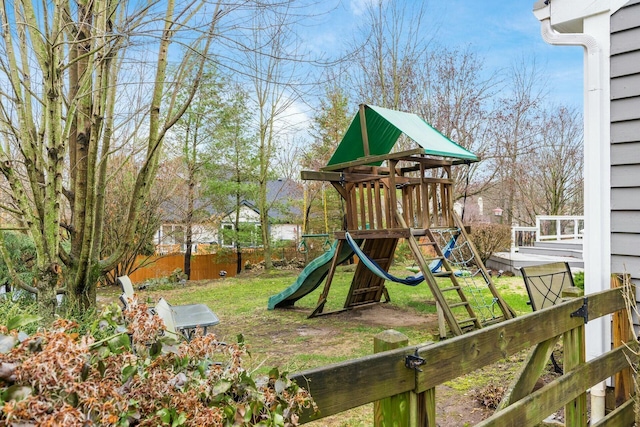 view of jungle gym