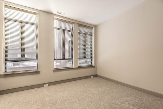 carpeted spare room with plenty of natural light