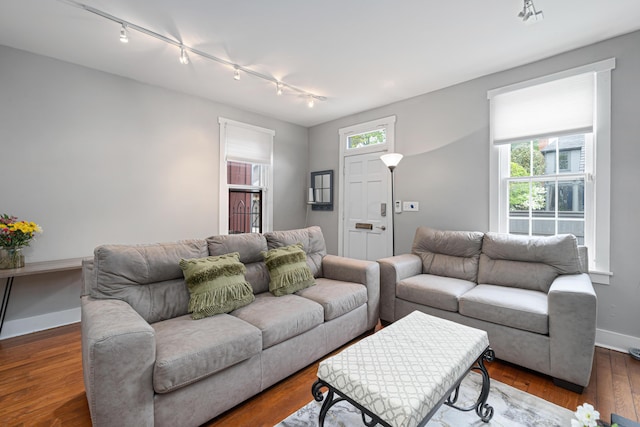 119 Redbud Aly, Columbus, OH 43206 - living room featuring track lighting and wood finished floors
