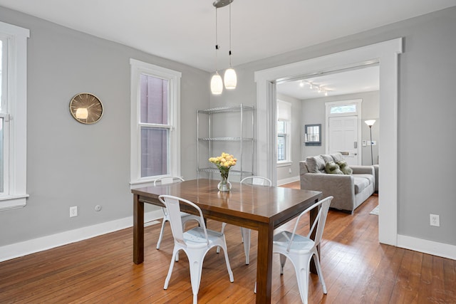 119 Redbud Aly, Columbus, OH 43206 - dining space featuring baseboards and hardwood / wood-style flooring