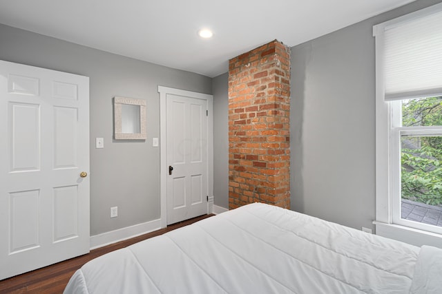 119 Redbud Aly, Columbus, OH 43206 - bedroom featuring dark wood-type flooring and recessed lighting