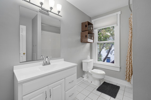 119 Redbud Aly, Columbus, OH 43206 - bathroom featuring vanity, tile patterned floors, and a shower with curtain