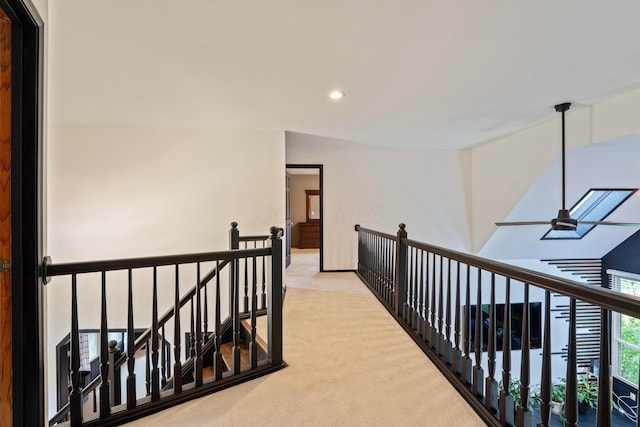 12627 Oakmere Dr, Pickerington, OH 43147 - corridor with carpet floors, recessed lighting, and an upstairs landing