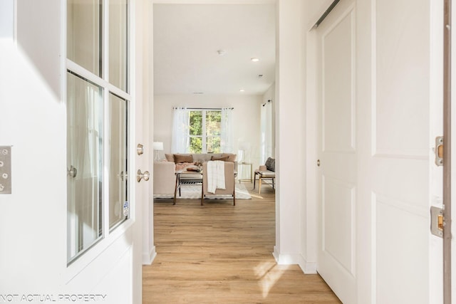 344 Postle Blvd, Columbus, OH 43228 - hall featuring recessed lighting and light wood-style floors