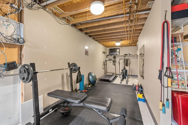view of exercise area