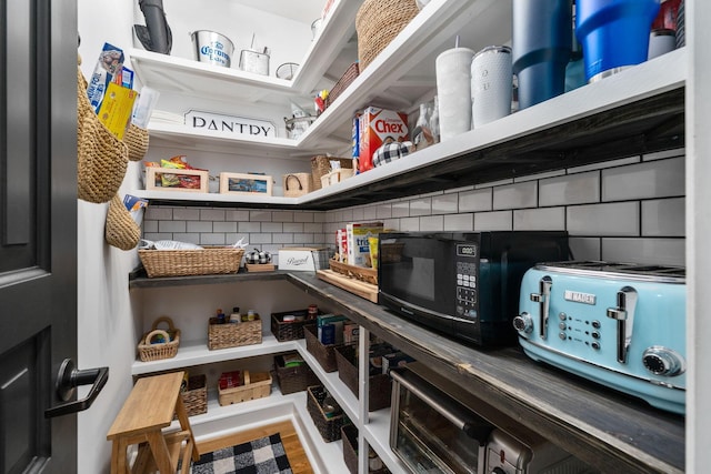view of storage area
