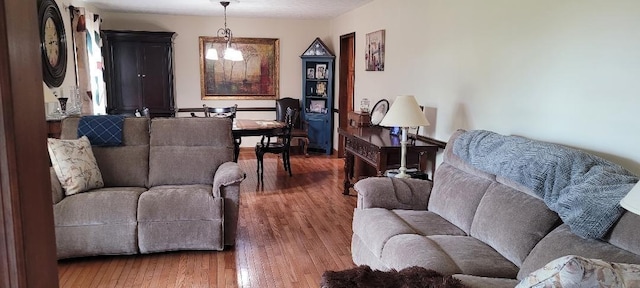 living room featuring hardwood / wood-style flooring