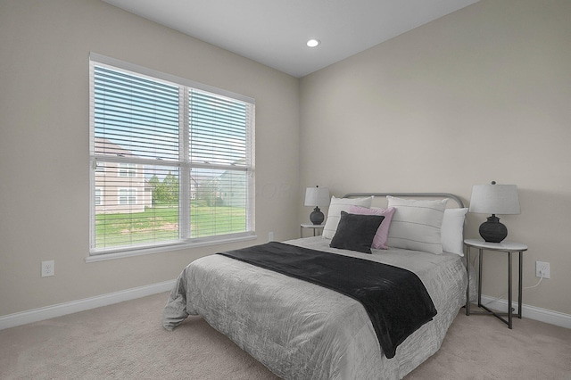 5421 Mercier St, Lewis Center, OH 43035 - bedroom with baseboards, light carpet, and recessed lighting