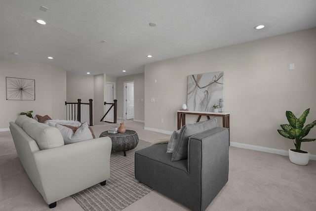 5421 Mercier St, Lewis Center, OH 43035 - living room with light colored carpet, recessed lighting, and baseboards