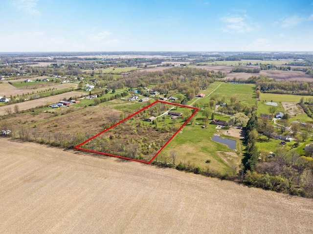 bird's eye view featuring a rural view