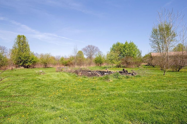 view of yard featuring a rural view