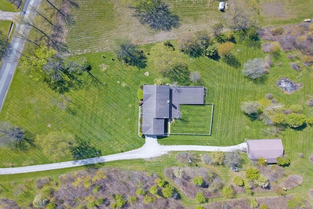 drone / aerial view featuring a rural view