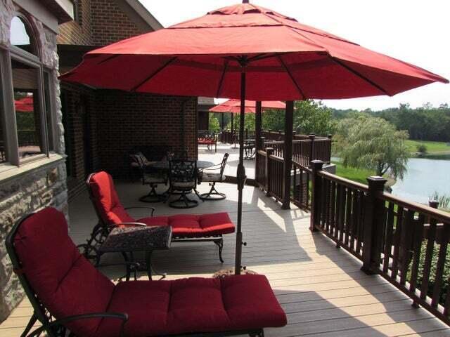 deck featuring a water view