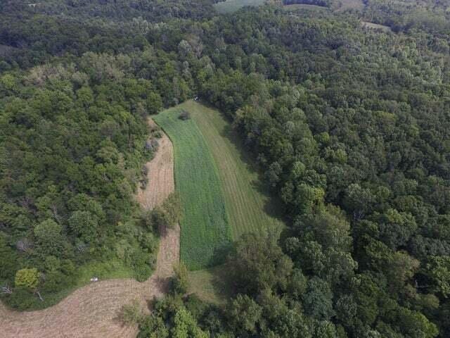 aerial view with a rural view