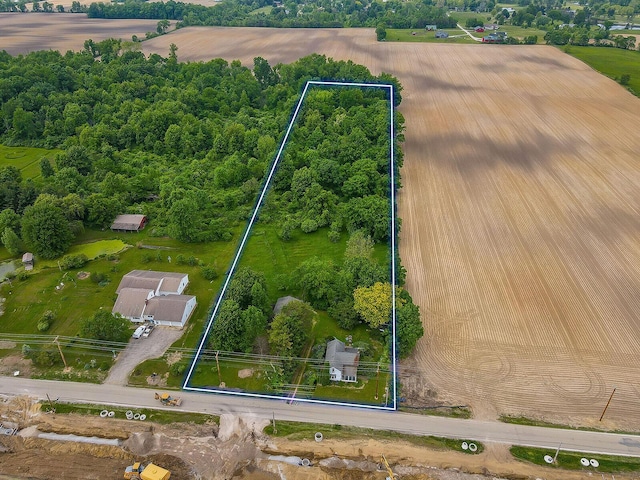 aerial view featuring a rural view