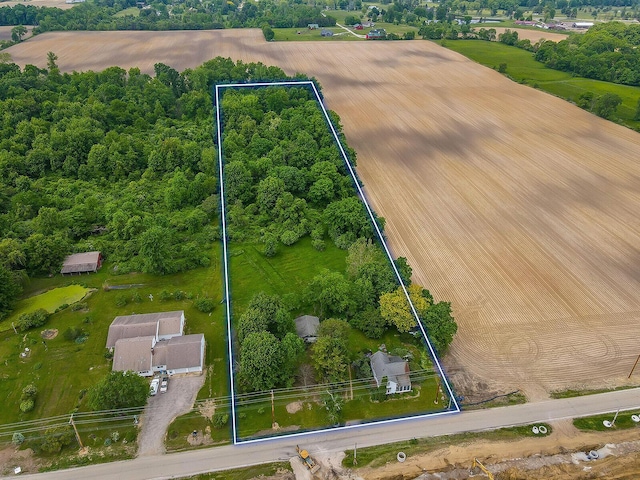 drone / aerial view featuring a rural view