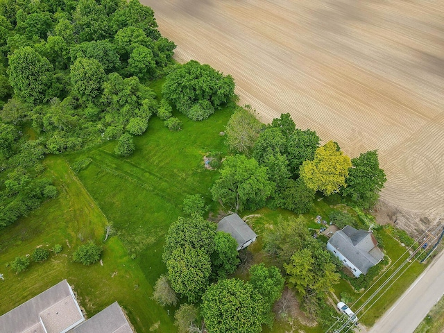 aerial view featuring a rural view