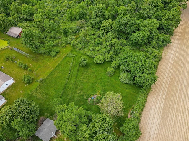 bird's eye view featuring a rural view