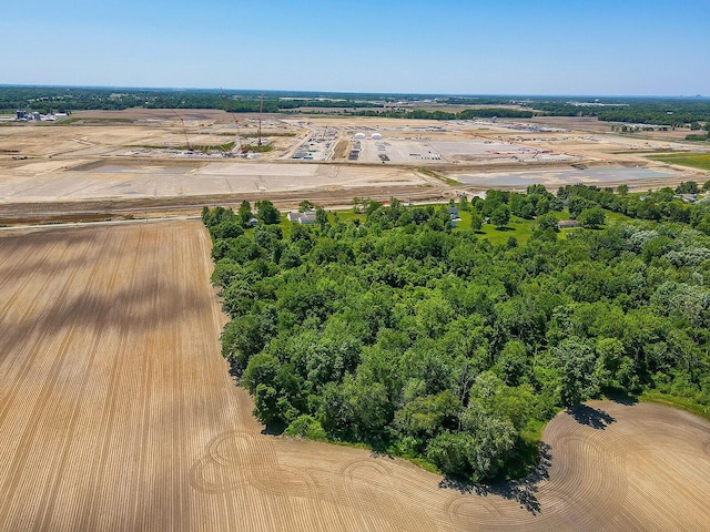 drone / aerial view with a rural view