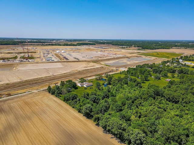 drone / aerial view featuring a rural view