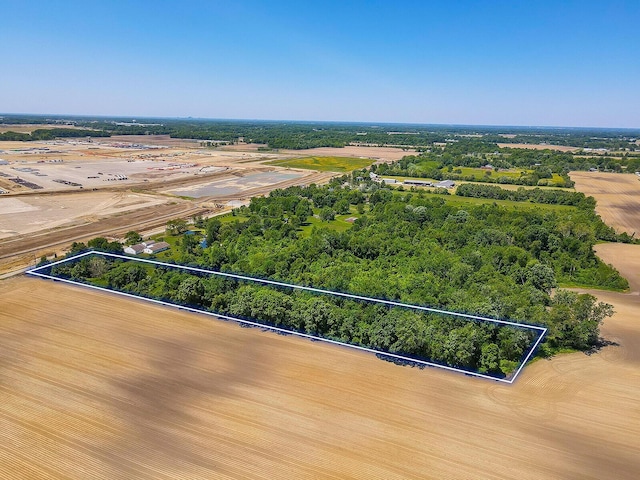 aerial view featuring a rural view