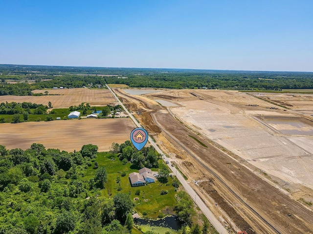 bird's eye view featuring a rural view