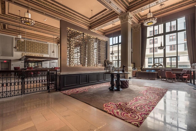 51 N High St Unit 506, Columbus, OH 43215 - common area with a towering ceiling and crown molding