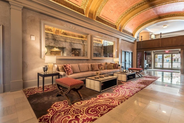 51 N High St Unit 506, Columbus, OH 43215 - community lobby featuring high vaulted ceiling