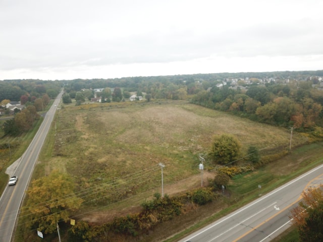 aerial view featuring a rural view