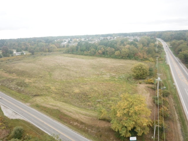 bird's eye view with a rural view