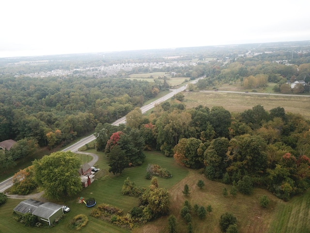 drone / aerial view featuring a rural view