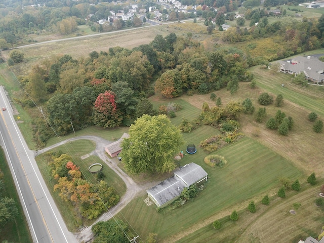 drone / aerial view featuring a rural view