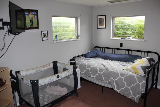 view of carpeted bedroom