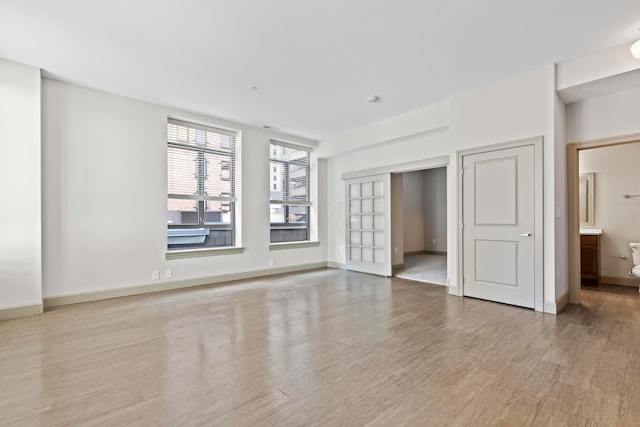 empty room featuring light hardwood / wood-style flooring