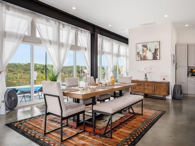 view of dining area